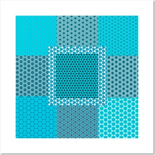 Abstract Turquoise Pattern Posters and Art